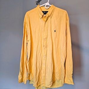 🏷VTG RALPH🐎LAUREN LINEN BLAKE SHIRT 🔥